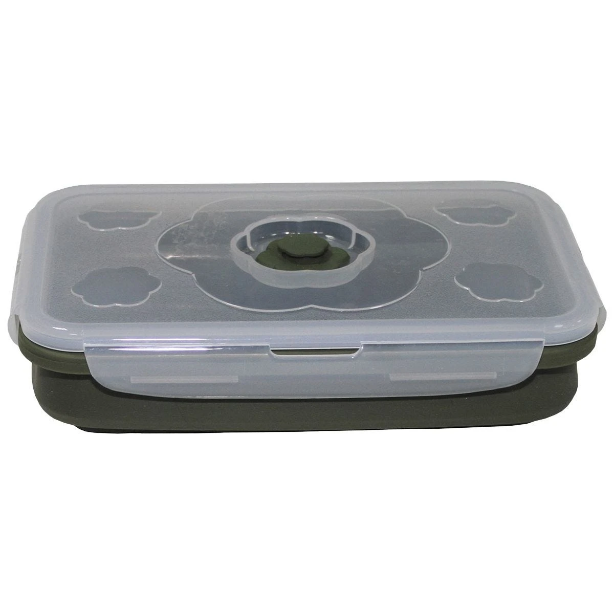 Fox Outdoor Rectangle Foldable Bowl Round 1L Lockable Lids OD Green 1 Fox Outdoor Rectangle Foldable Bowl Round 1L Lockable Lids OD Green