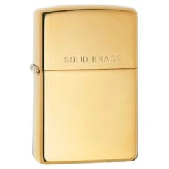Zippo High Polish Brass Engraved Lighter